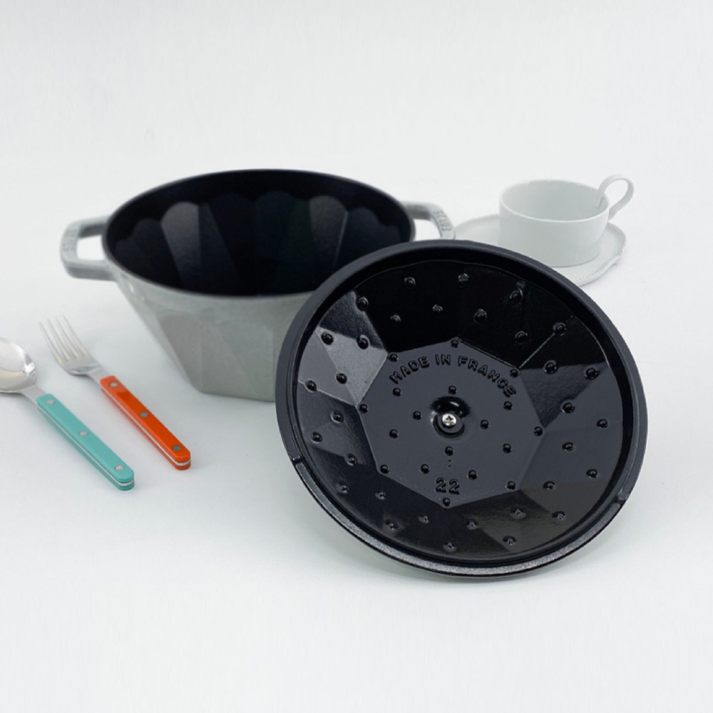 스타우브 STAUB 다이아몬드 꼬꼬떼 22cm 그레이 118192218-C 프랑스 C품 - 상세 이미지 3