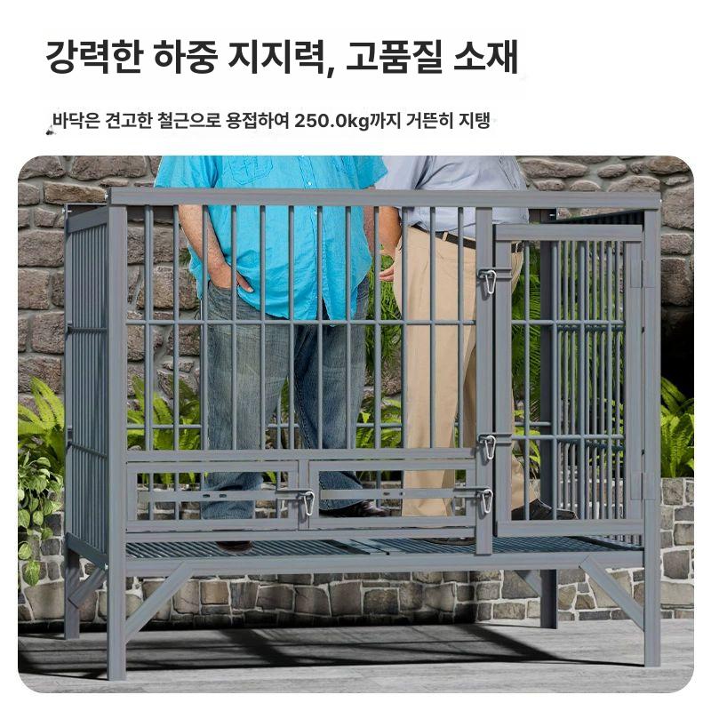 대형견 켄넬 강아지케이지 동물병원 견사 이동식 펜스 120 100x130 없음 견고한 철근 - 상세 이미지 3