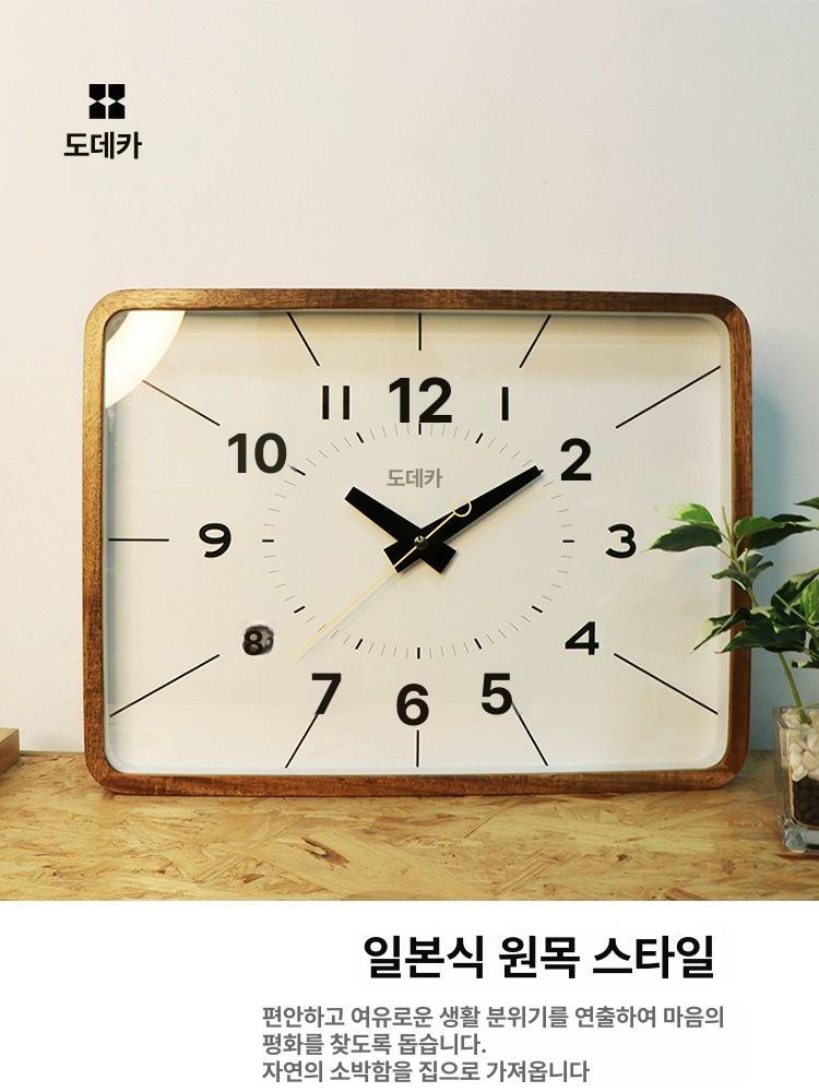 레트로 빈티지 원목 엔틱 벽걸이 시계 거실 인테리어사무실 북유럽 - 상세 이미지 2