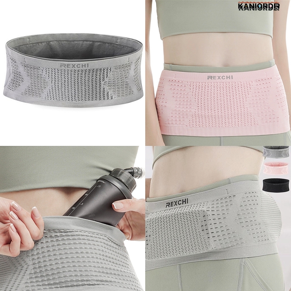 포켓 벨트 러닝 허리띠 주머니 헬스장 핸드폰 카드 수납 밴드 - 상품 이미지