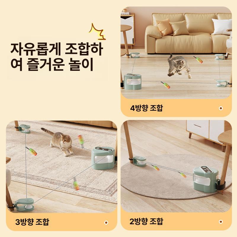 고양이 장난감 스마트 자동 새 소리나는 움직이는 볼 놀이 지능형 실감나는 그린 - 상세 이미지 4