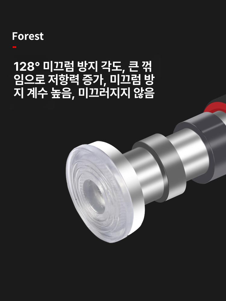 벽부착풀업바턱걸이 가정용 홈트 표준 고정장비 일반 60 디럭스 레드앤블랙 롱 80 - 130cm - 상세 이미지 3