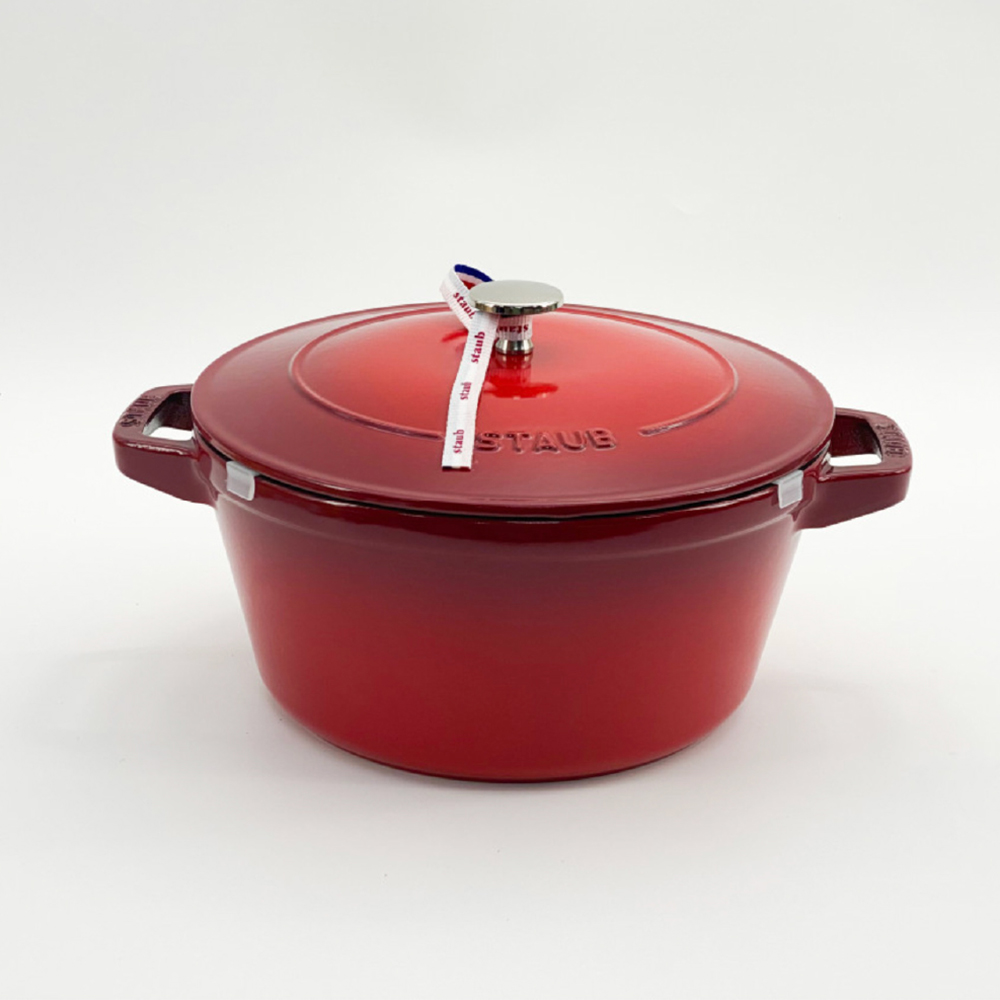 스타우브 STAUB 원형 꼬꼬떼 24cm 깊은형 체리 145092406-B 프랑스 B품 - 상세 이미지 2