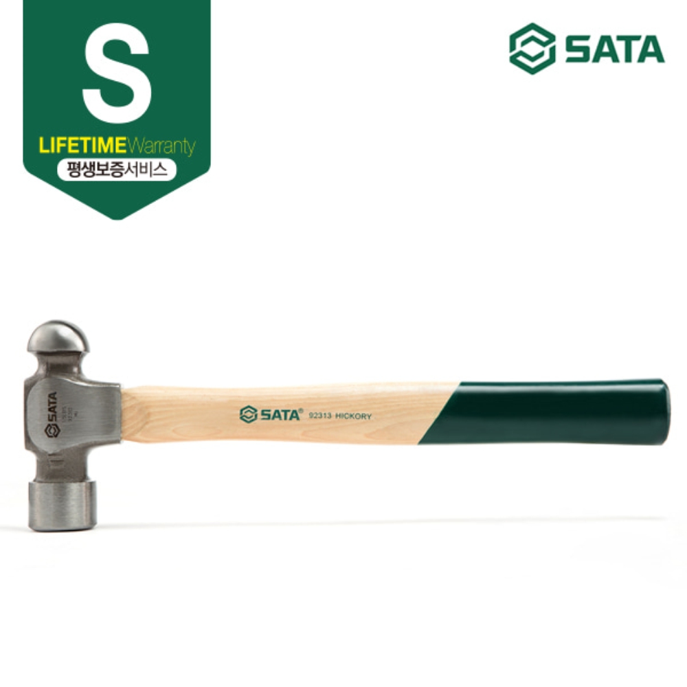 사타 SATA 볼핀망치 히코리 핸들 2LBS 92314 판금 자동차 정비망치 - 상세 이미지 2