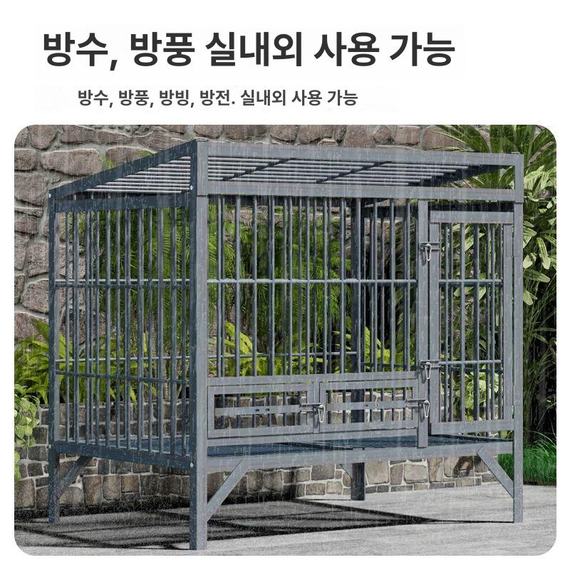 대형견 켄넬 강아지케이지 동물병원 견사 이동식 펜스 120 100x130 없음 견고한 철근 - 상세 이미지 2