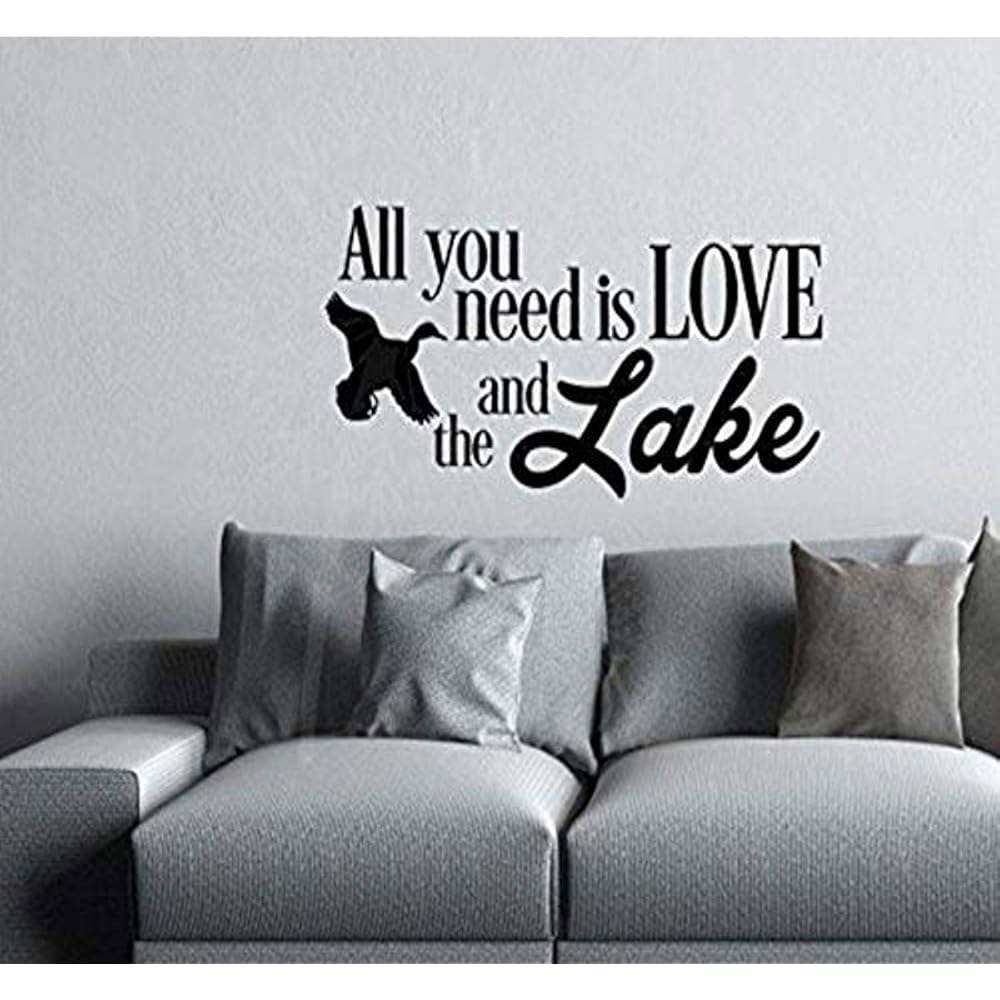 WDPM3847 스티커 All You Need 블랙, 데코 and 레터링 벽 58.4x30.5cm, Lake is 캠퍼 The 58.4x30.5cm Love 데칼, - 상품 이미지