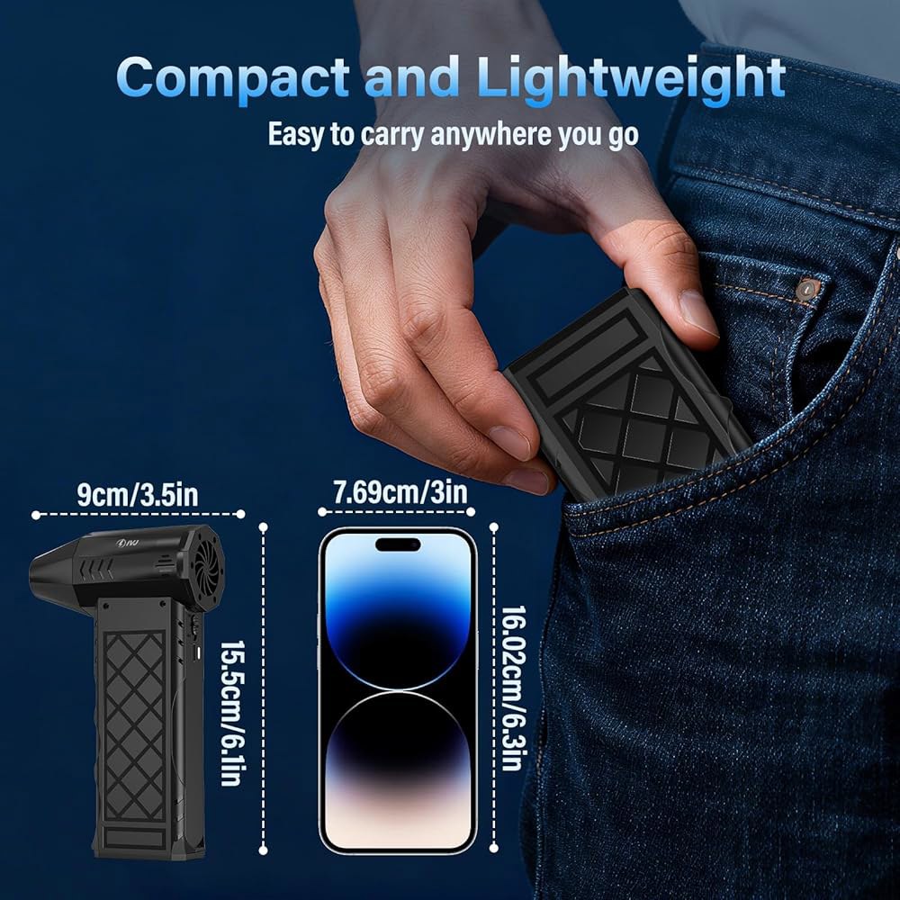 IVJ 압축 공기 더스터, 브러시리스 모터가 장착된 130000RPM 4단 조절식 미니 전기 키보드, 컴퓨터, 집, 자동차용 충전식 무선 캔 교체 - 상세 이미지 2