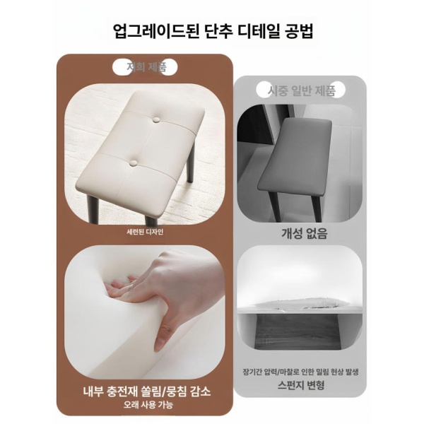 프리미엄 원목 업소용 벤치 낮은 현관 베이지그레이 스모크 블랙 다리 보조 카페 거실 간이 나무 월넛 다리 다크그린 - 상세 이미지 4