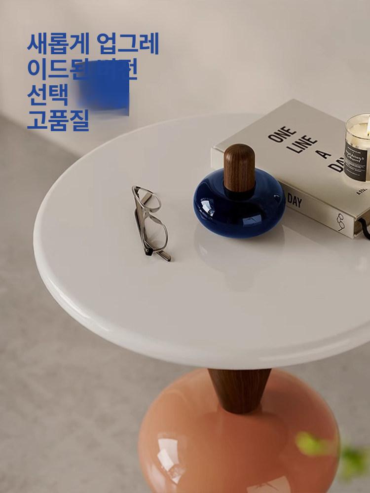 북유럽 스타일 사이드 테이블 거실 침실 협탁 커피 수납장 선반 사이드테이블 보조 소파 - 상세 이미지 5