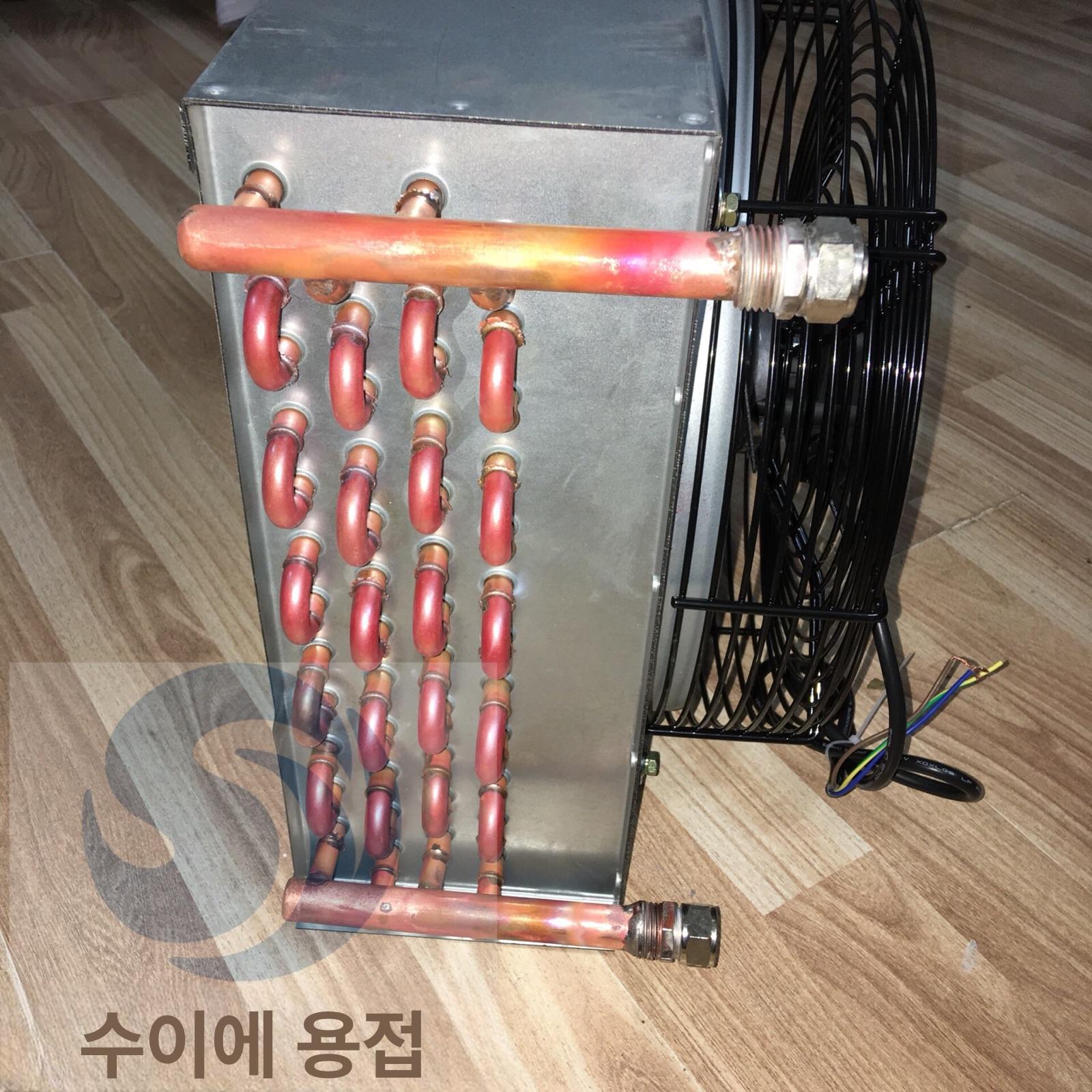 콘덴서 부속 부속품 방열기 교체용 팬 물콘 냉각기 동관 팬 포함 냉각기 220V - 상세 이미지 4