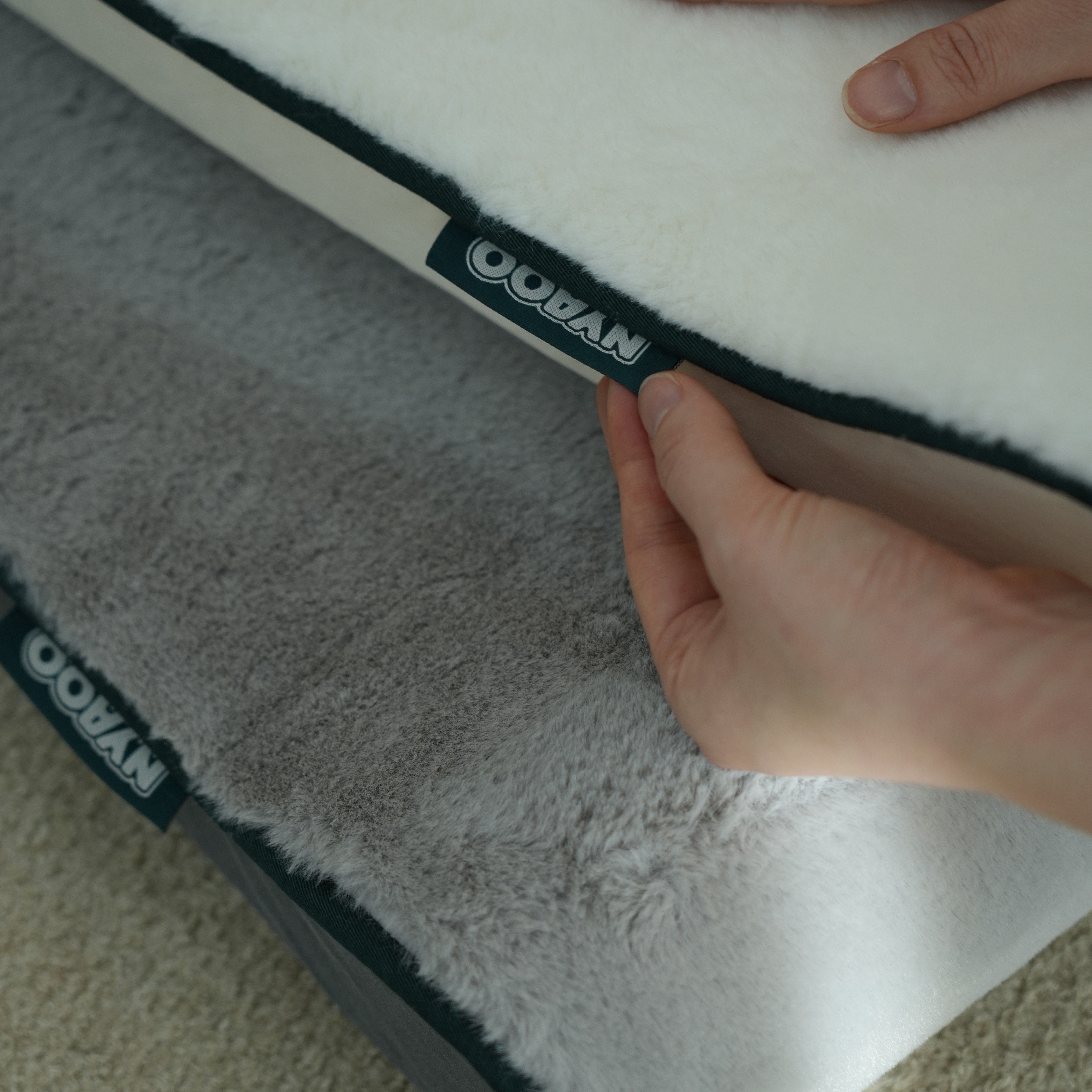 냐오오 강아지 침대 대형견 방석 쿠션 쇼파 국내생산 자체제작 고양이 도브그레이, XL 이미지 3