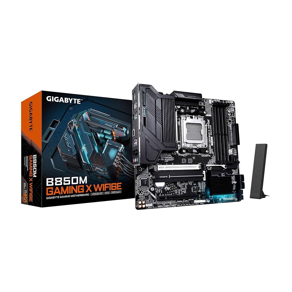 GIGABYTE B850M 게이밍 X WIFI6E LGA 2X WIFI6E, AM5 2.5GbE mATX, M.2, 5.0, 1718 PCIe DDR5, 마더보드, USB-C, - 상품 이미지
