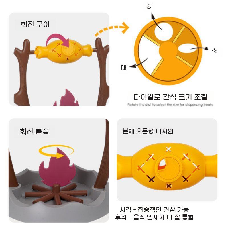 캠핑 바베큐 회전 먹이 장난감 뽑기 캣 고양이 노즈워크 간식 사냥놀이 - 상세 이미지 4