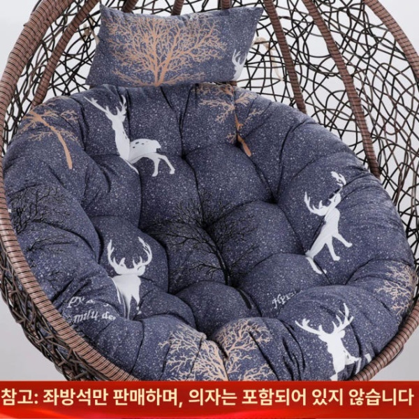 럭셔리 라탄 원형 그네의자 실내 야외용 테라스 카페용 방석 베어 105 면직물 베어 원형 105 면직물 - 상세 이미지 2