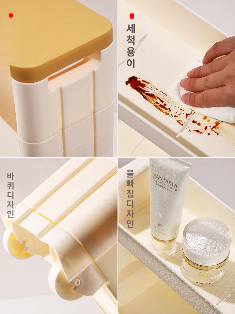 10cm 틈새장 베란다 좁은 슬림 선반 폭 수납 9cm 60cm 3칸 77cm - 상세 이미지 3