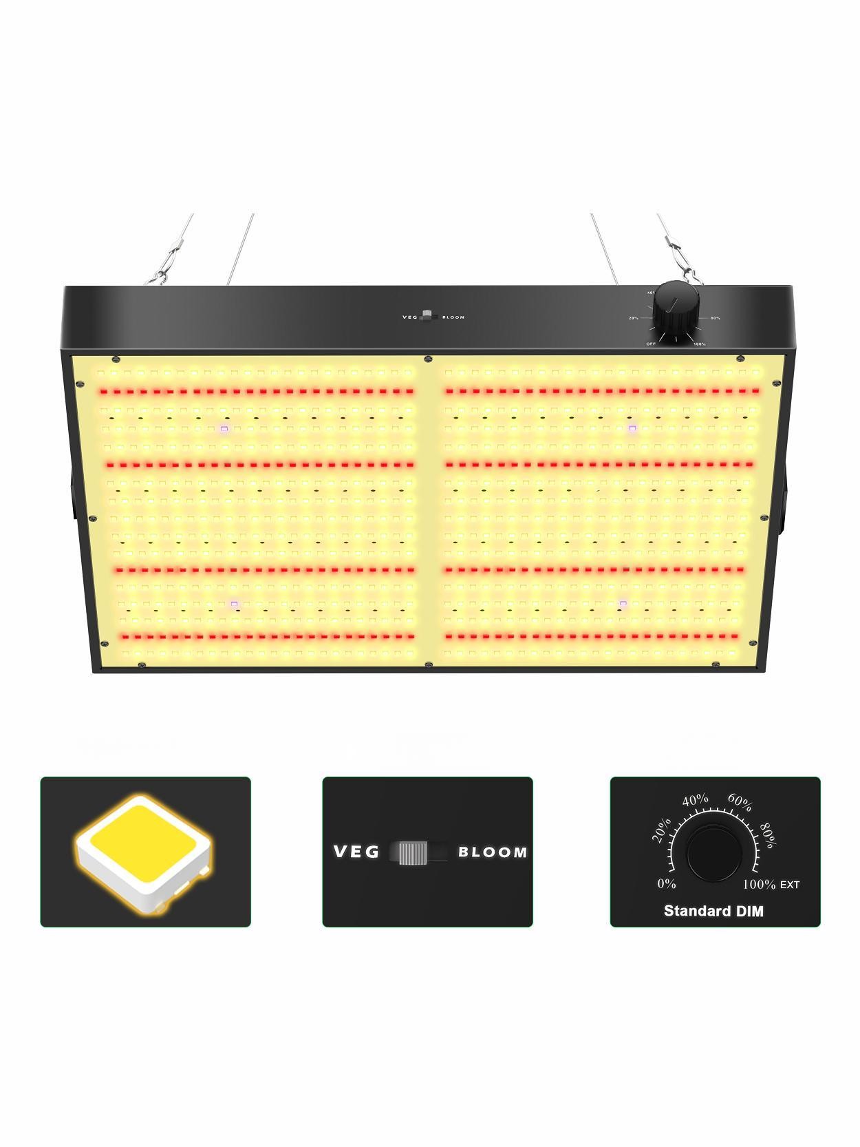LED 식물등 식물생장등 풀스펙트럼 실내 재배등 화초용 PB1000 단일 100W 572개 - 상품 이미지