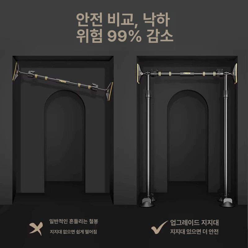문틀 철봉 풀업바 다이어트 운동 턱걸이 가정용 홈트 표준 모델-수평계 없음 120-148cm - 상세 이미지 4