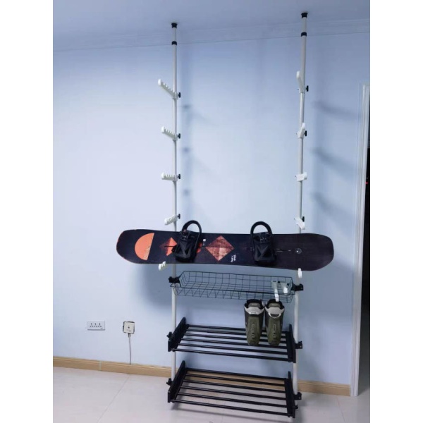프리미엄 스노우보드 화이트 롱보드 거치대 서핑보드 보관대 철제 보드걸이 8칸 360cm 3칸 화이트 310cm - 상세 이미지 5