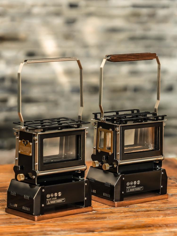 스테인리스 장작 경량 바베큐 화롯대 장갑 주전자 차박 단일 코어 월넛 손잡이 포함 - 상세 이미지 3