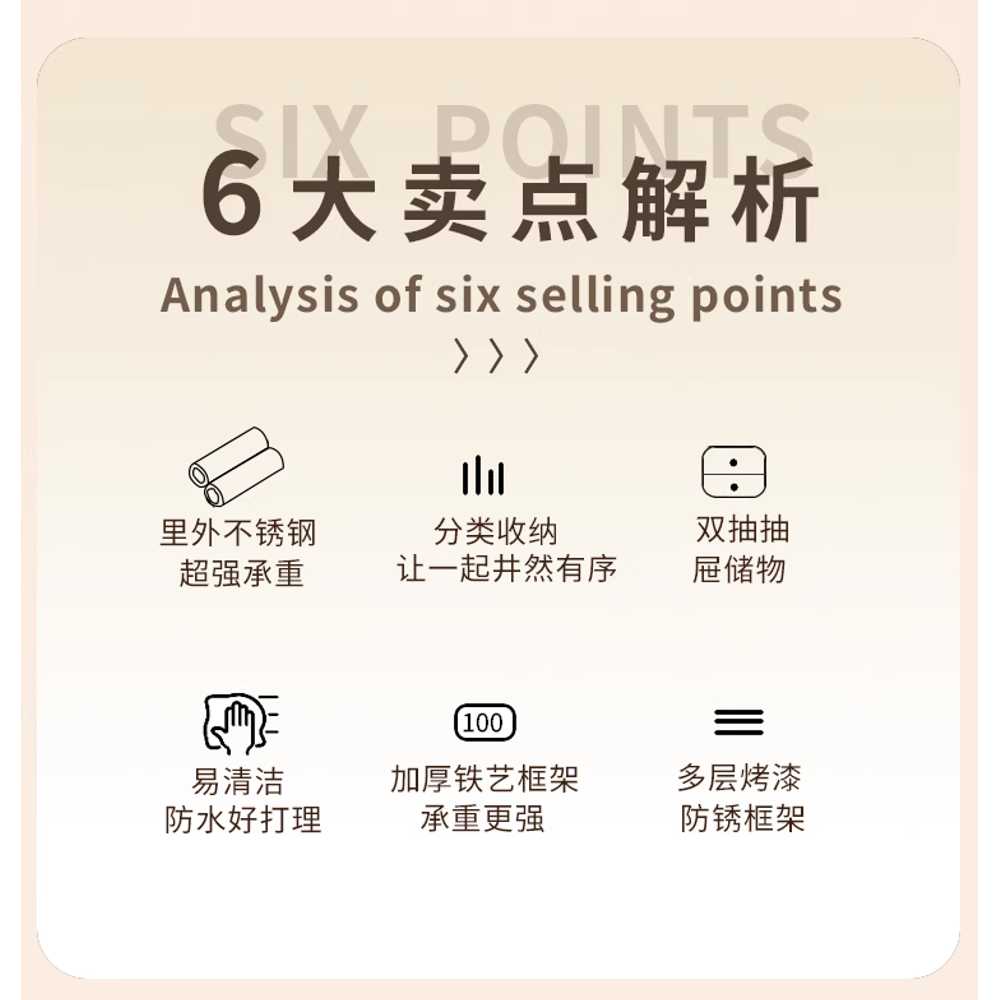 스텐 수납장 미용실 서랍형 이발소 용 보관 용품 캐비닛 - 상세 이미지 5