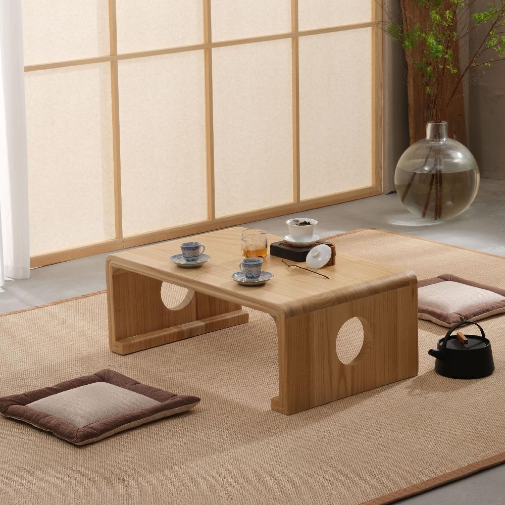 3컬러 일본식 원형 장판 여름 러그 니트 다다미 라탄 대나무 월넛 50x40x30 완제품 - 상세 이미지 3