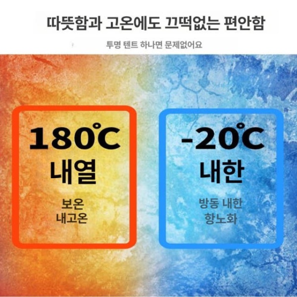 프리미엄 투명 돔 하우스 썬룸 온실 천막 테라스 옥상창고 골든옐로우 1.8m 1-2인용 1문 2창 바닥 매트 3m텐트용 - 상세 이미지 5