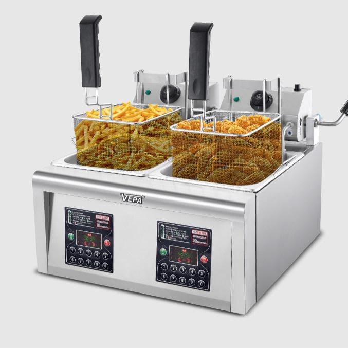 자동 전기 튀김기 타이머 리프트 건지기 더블 실린더 업소용