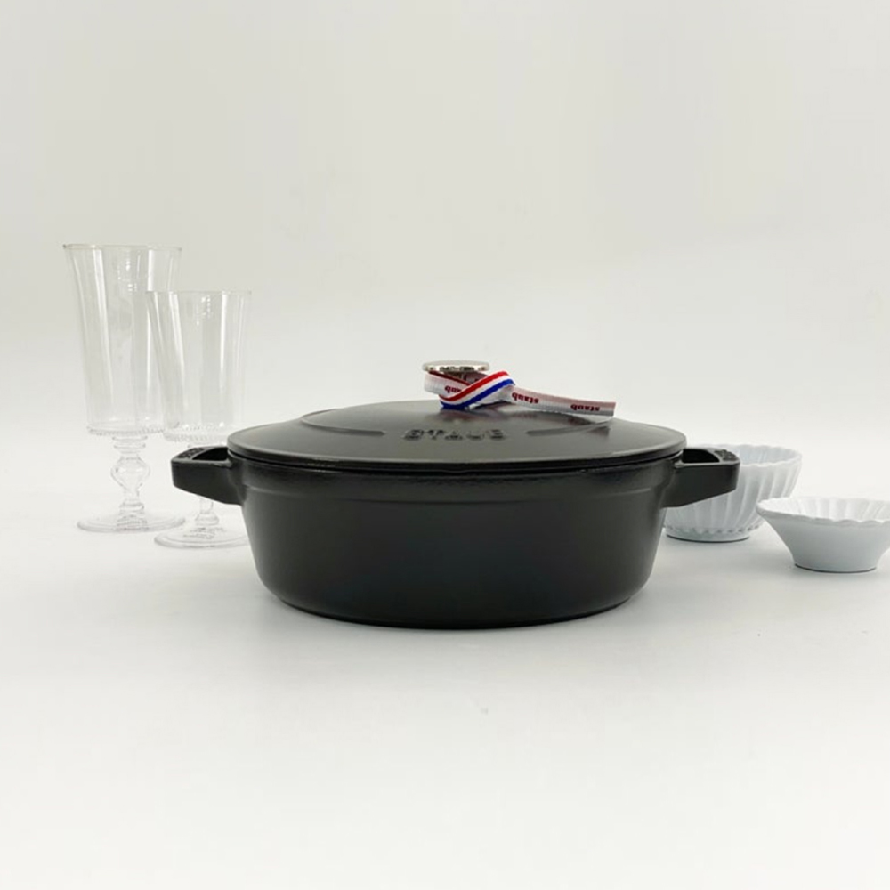 스타우브 STAUB 전골냄비 24cm 매트블랙 145392423-B 프랑스 B품 이미지 8