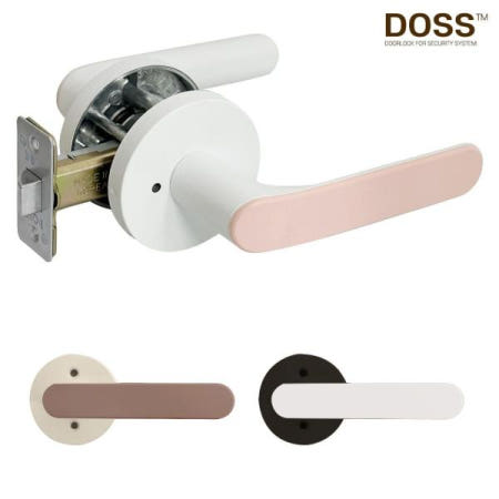 방문고리교체 DOSS 튜블러형 방문손잡이(비스포크) 욕실 잠금핀타입