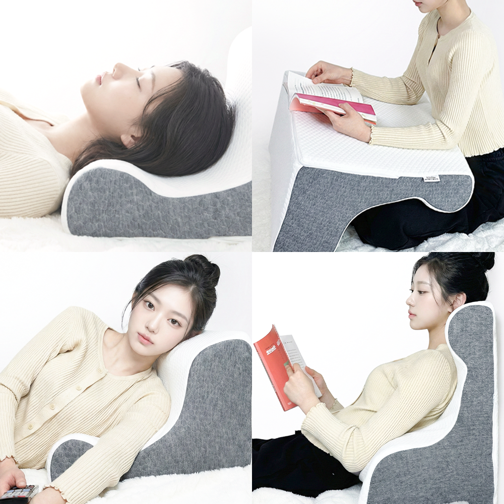 맘즈웰 베개 경추 등받이 거북목 목디스크 역류성 쿠션 올인원 배게