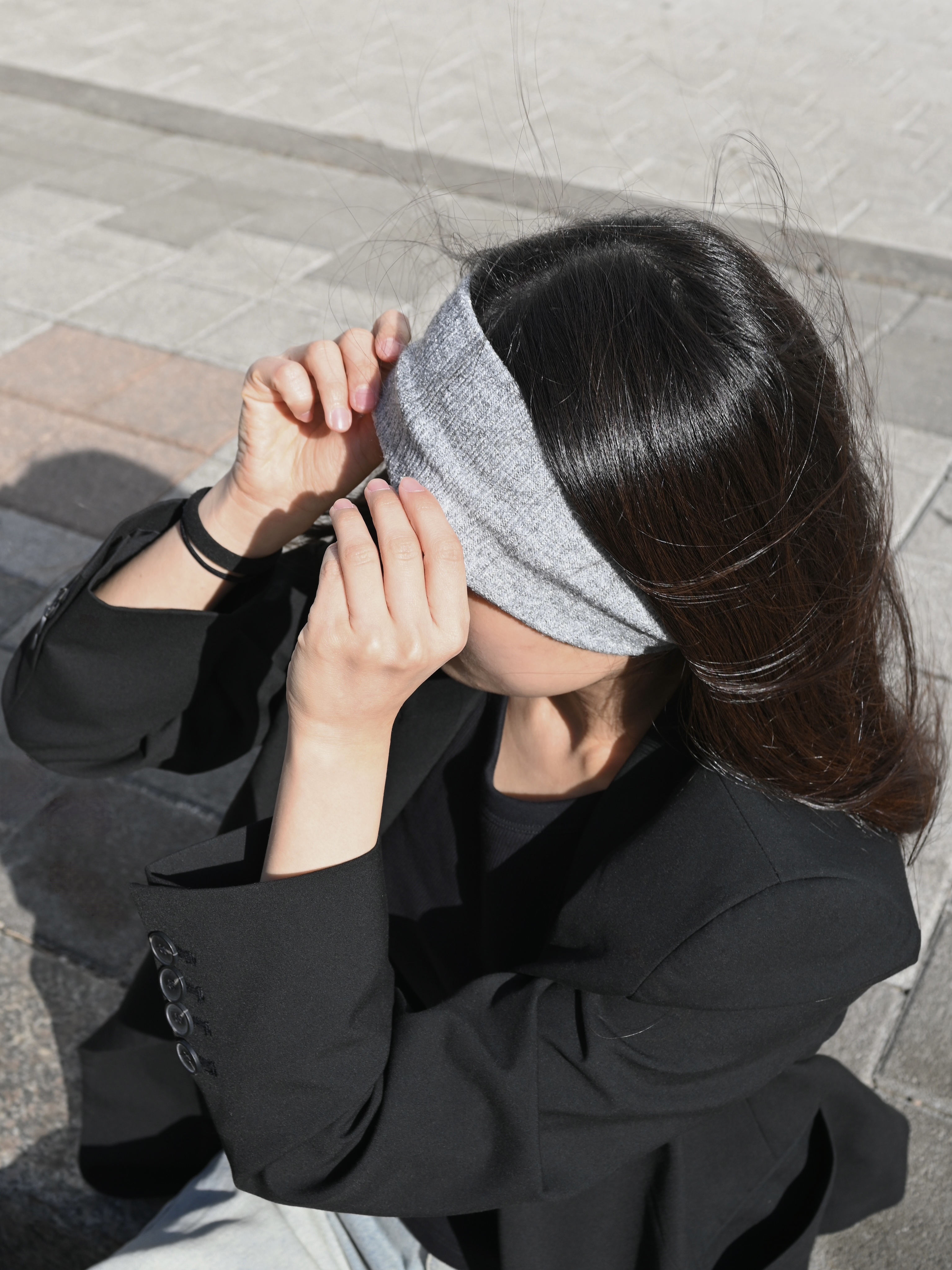 내추럴 결감 무지 와이드헤어터번 넓은머리띠 도톰 - 상세 이미지 3