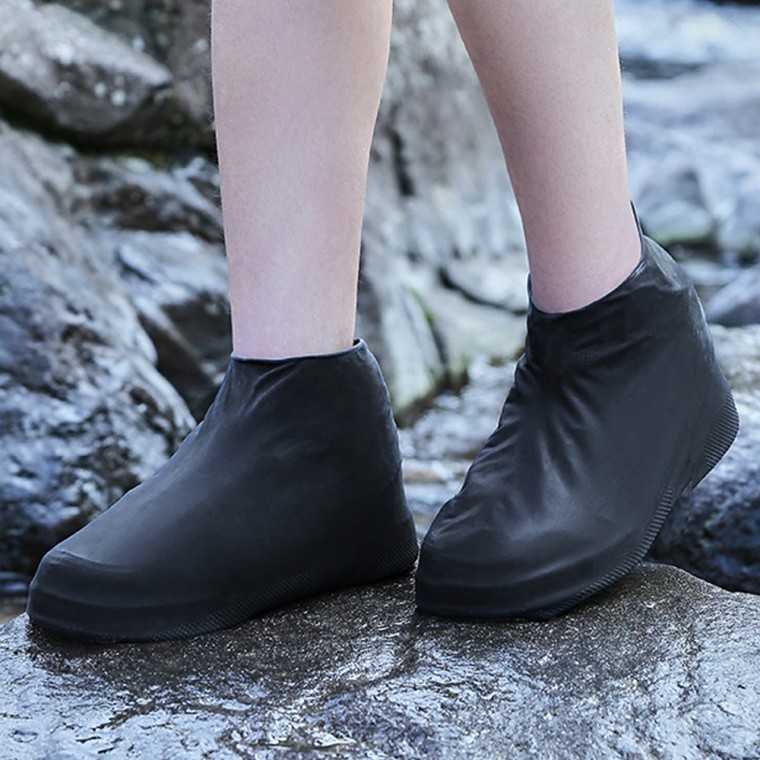 밀착 라텍스 신발 방수커버 블랙 레인슈즈 신발보호덮개