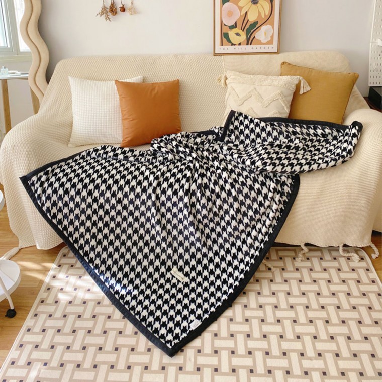 극세사 체크 소파 담요 블랭킷 100X150CM - 상품 이미지