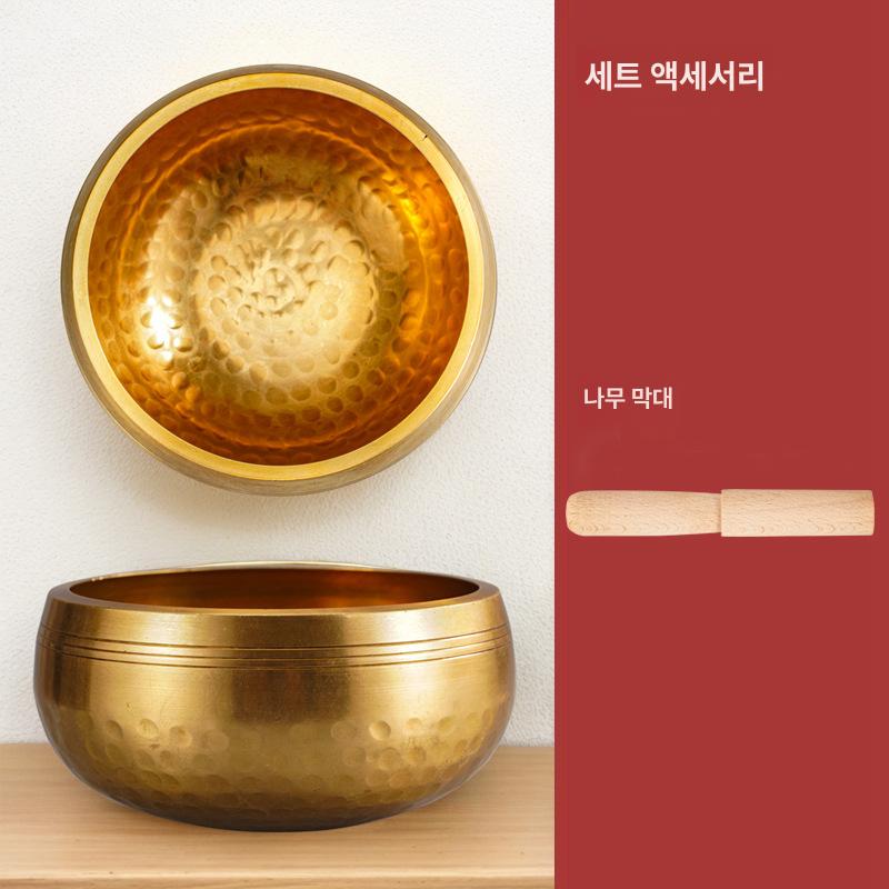 네팔 싱잉볼 요가 명상 불교 소리치유 명상종 작은 나무 망치 지름 8cm 이미지 6