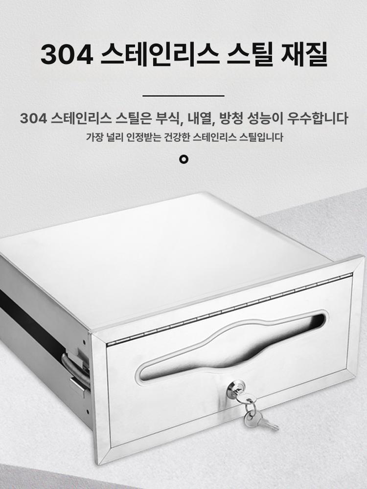 스텐 우편함 특대 야외 방수 편지함 사서함 벽걸이 스테인리스 - 상세 이미지 2