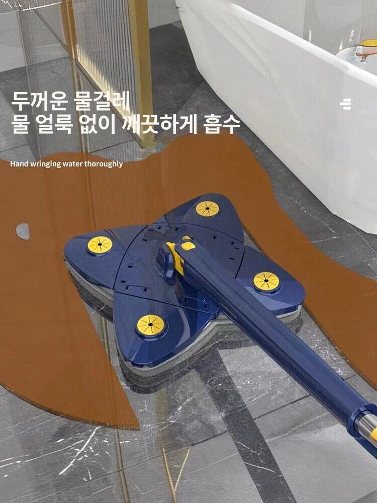밀대 걸레 물짜는 360도 회전 청소기 극세사 바닥 마포 마대 - 상세 이미지 4