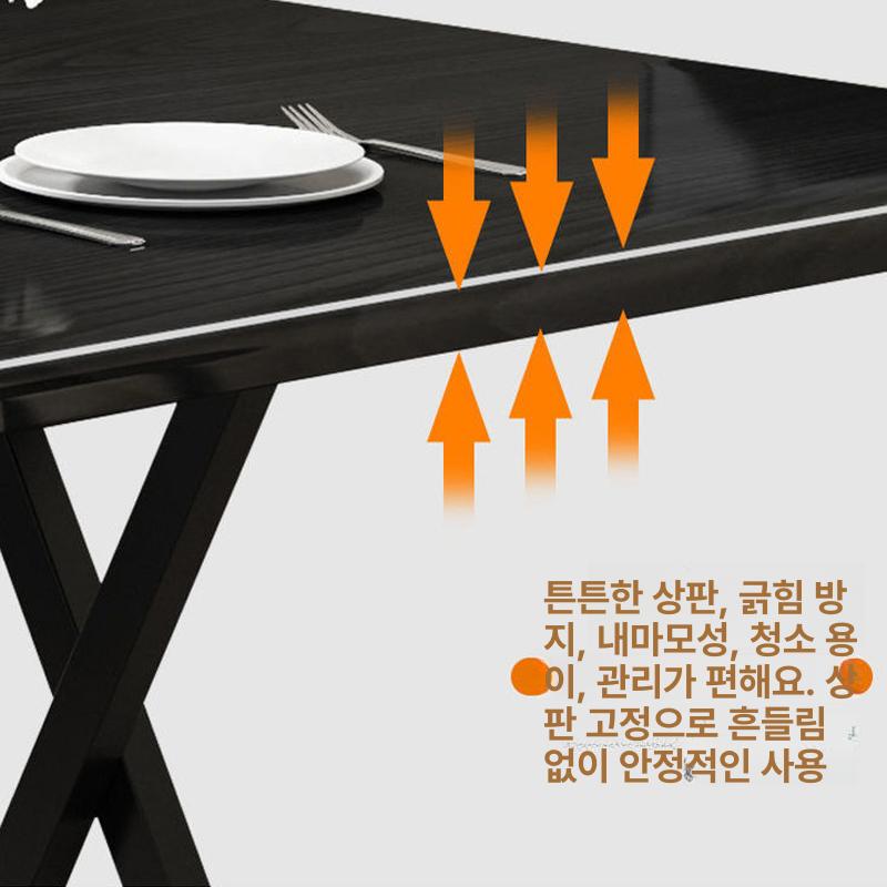 간이 책상 접는 이동식 카페 다용도 북유럽 베란다 협탁 블랙우드패턴 60 60x55cm 보강다리 - 상세 이미지 5