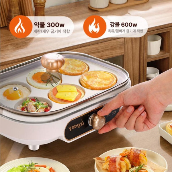 프리미엄 전기 계란후라이기 에그쿠커 조식 오믈렛 계란찜기 버거 4구 상단 덮개 없음 A 4구 상단 덮개 없음 A - 상세 이미지 5