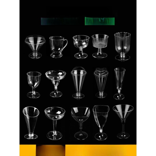 파티용 디저트 와인잔 견고한 미니 일회용 샷잔 포장용 100ml 소형 100개 15cm 두꺼운 긴 손잡이 숟가락 100 - 상품 이미지