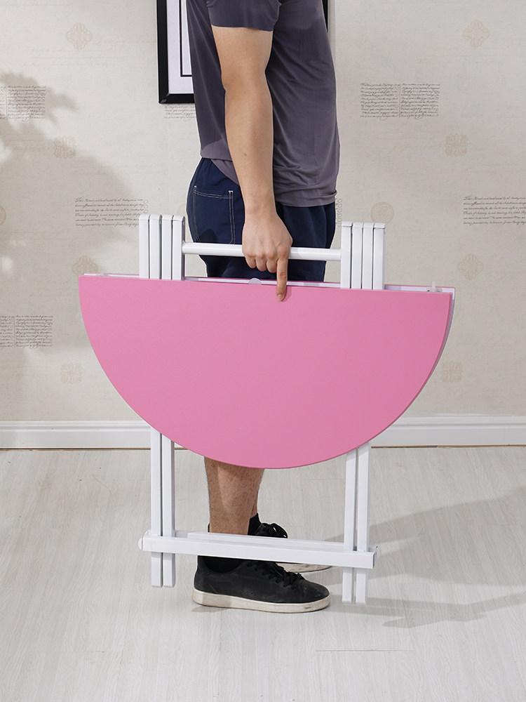 원형 원탁 간이 접이식 이동식 소형 테이블 사무실 무늬 80 x 80x75cm 테이블 1 의자 2 - 상세 이미지 4