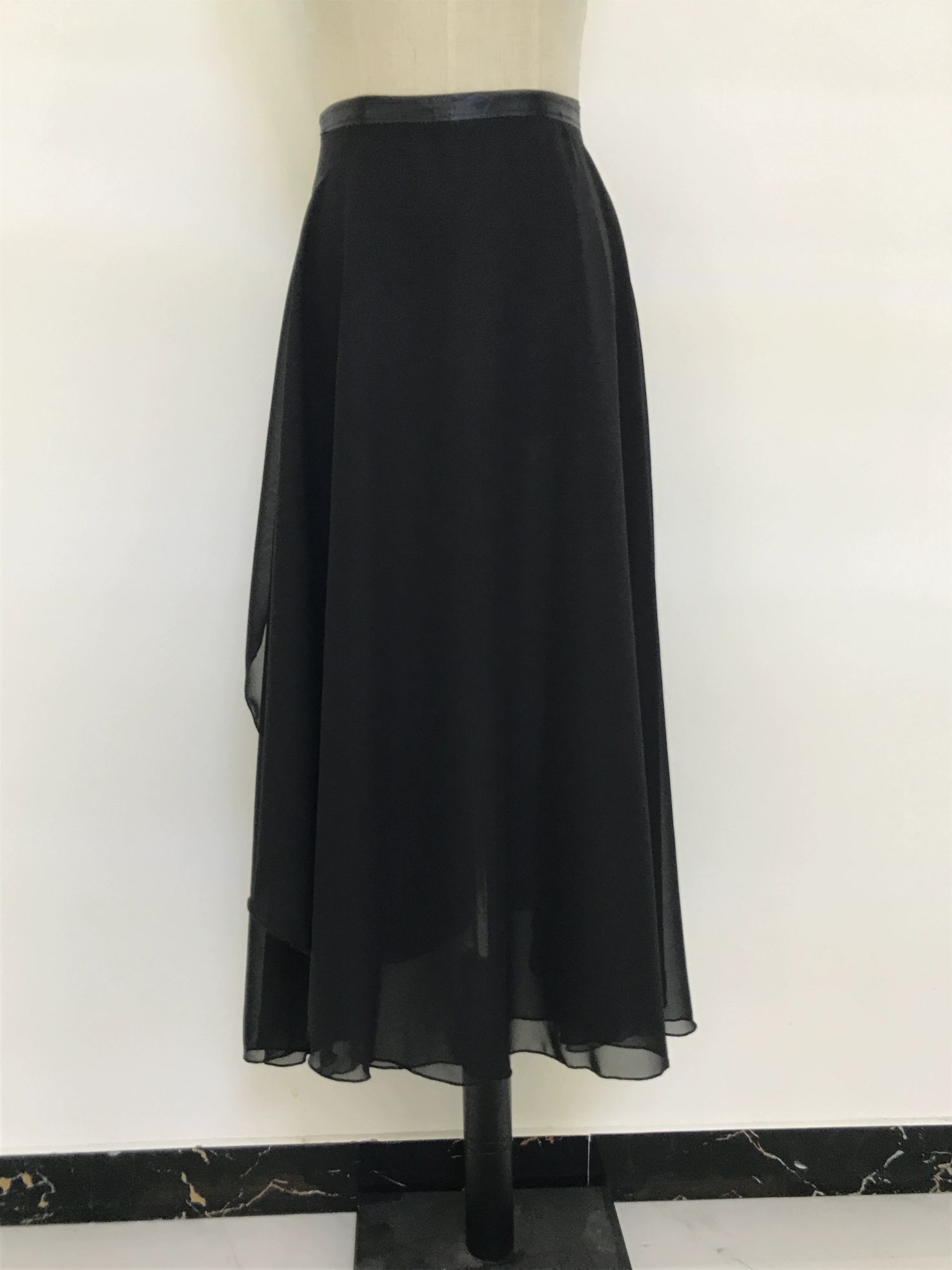 발레 롱스커트 여성용 공연복 무용 연습복 긴치마 의상 블랙80CM 프리사이즈 - 상품 이미지