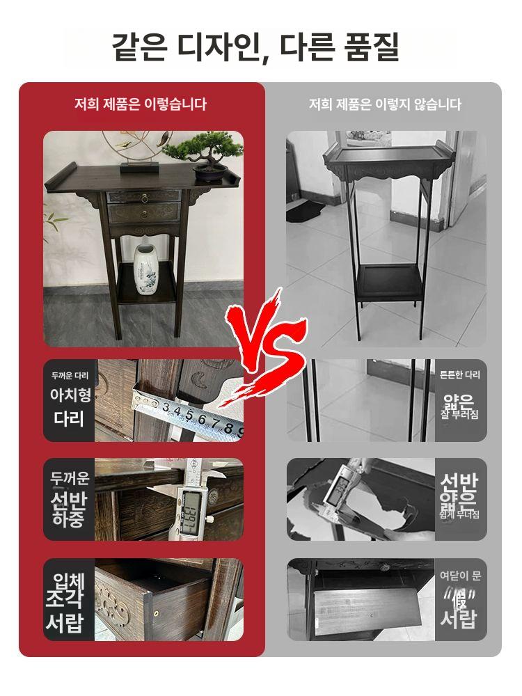 미니 법당 다이 불교 공양 테이블 부처님 불단 수납장 - 상세 이미지 3