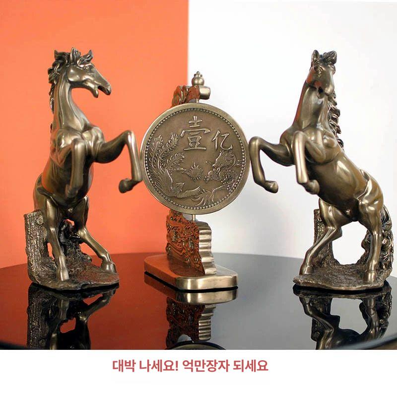 청동 말 조각상 성공 기원 사무실 장식품 인테리어 소품 - 상세 이미지 3