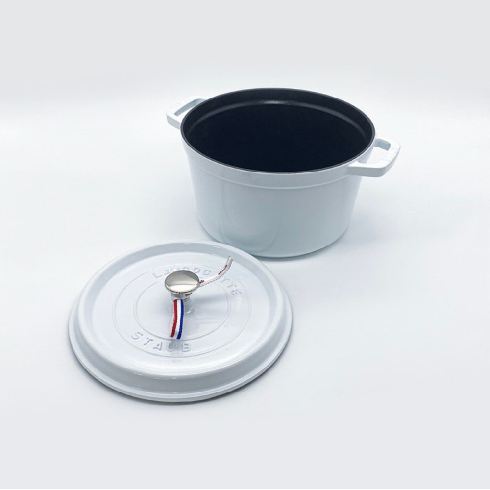 스타우브 STAUB 원형 꼬꼬떼 톨 24cm 퓨어화이트 125092402-B 프랑스 B품 - 상세 이미지 5