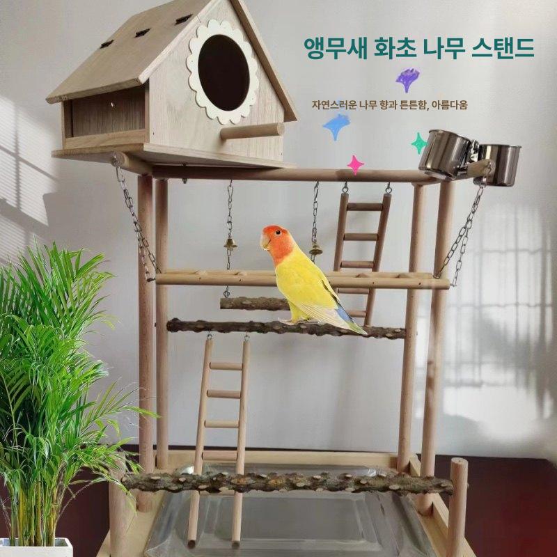 원목 앵무새 새장 나무상자 새집 온코 전용 모란 코카투 특대형 새둥지 현풍 소형 B - 상세 이미지 2