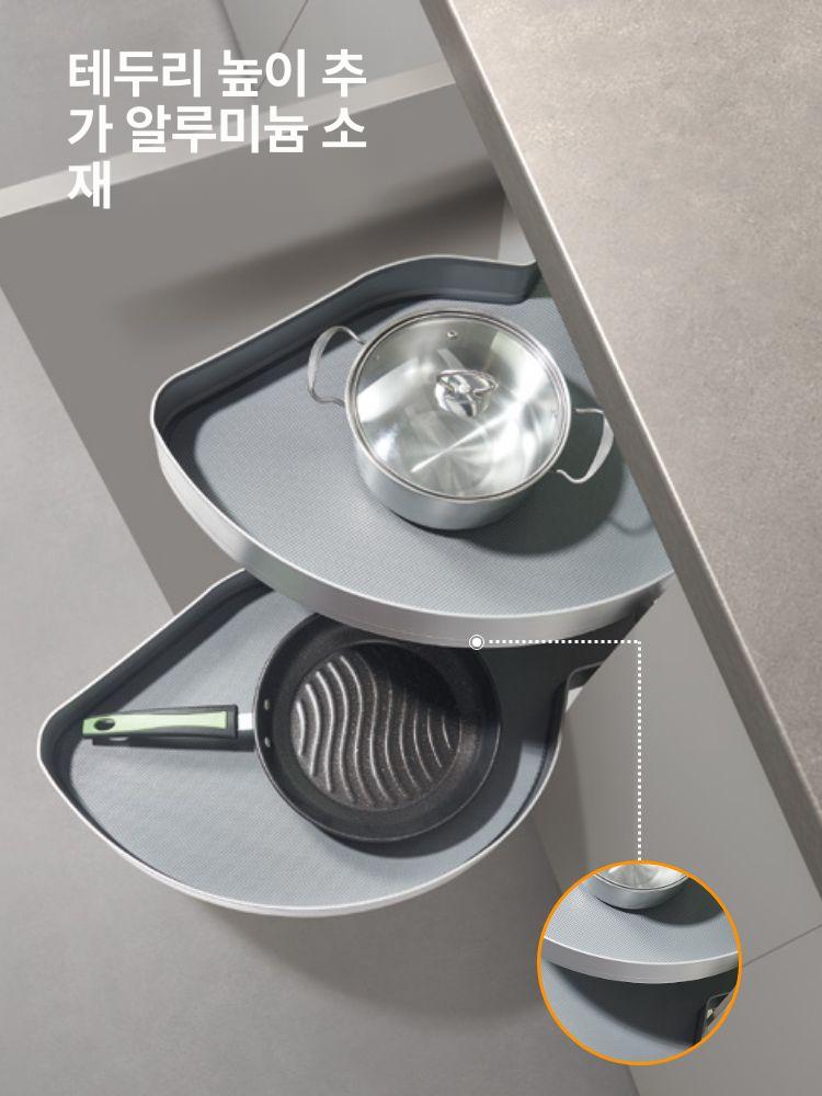 씽크대 땅콩장 슬라이딩 수납 하부장 선반 코너 스윙 주방 코너장 싱크대 주방선반 서랍 - 상세 이미지 2