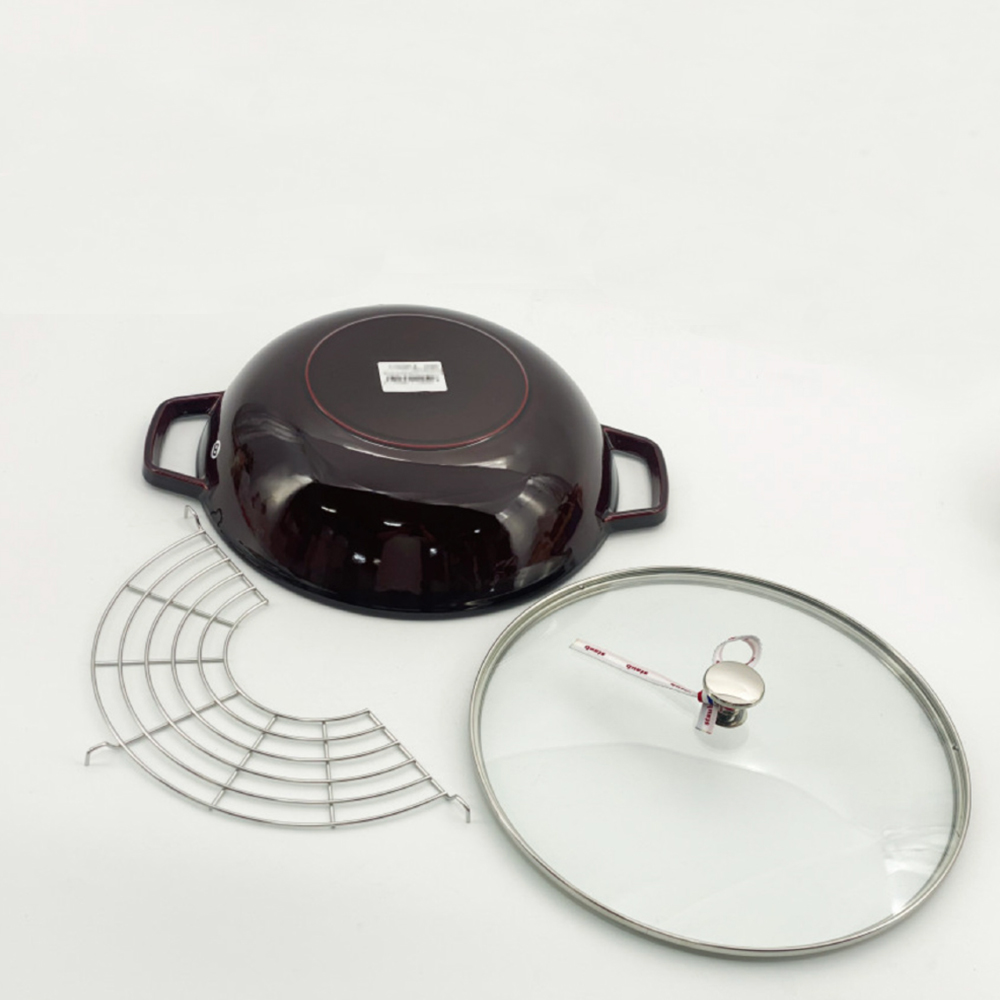 스타우브 STAUB 스몰웍 30cm 튀김망 포함 석류레드 13192987-B 프랑스 B품 이미지 7