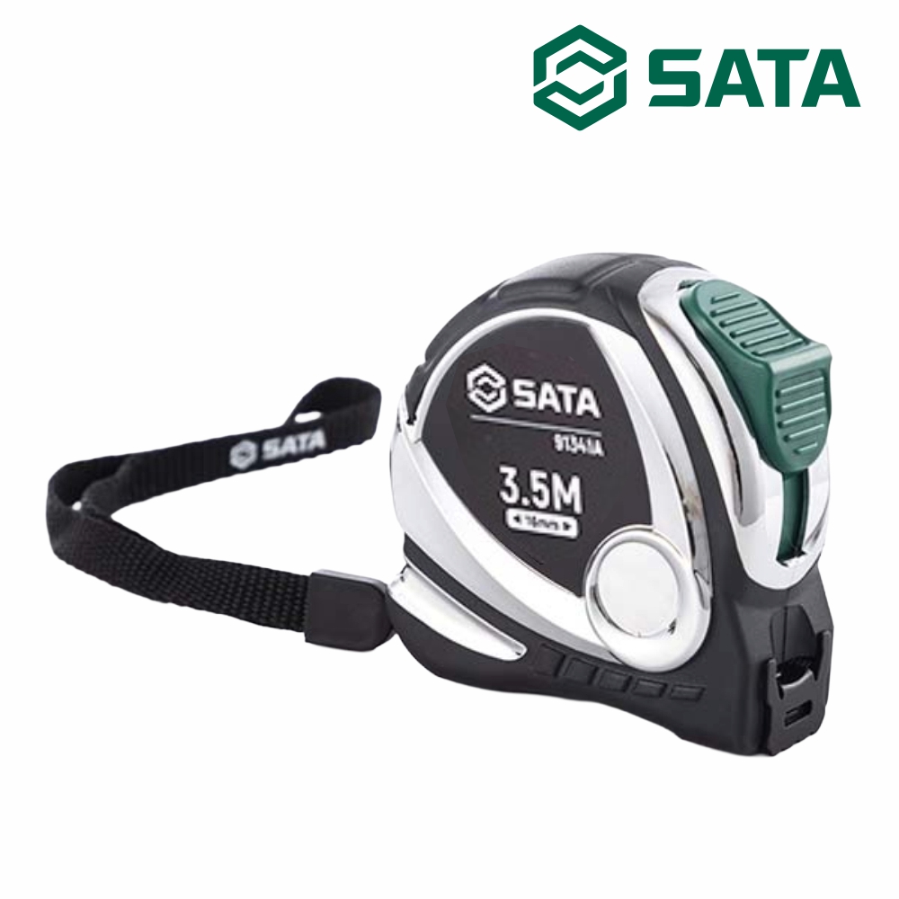 사타 SATA 크롬 줄자 3.5Mx16mm 91341A 인테리어현장 전문가용 - 상품 이미지