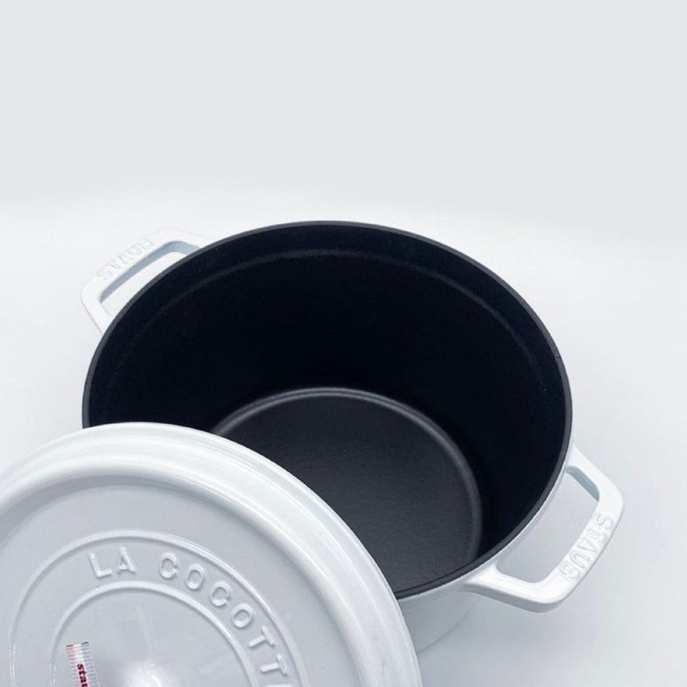 스타우브 STAUB 원형 꼬꼬떼 톨 24cm 퓨어화이트 125092402-B 프랑스 B품 이미지 7