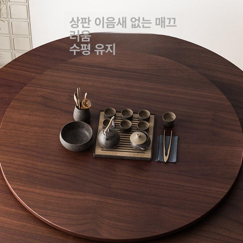 폴딩 원탁 테이블 대리석 원형 다이닝 탁자 가정용 간이 1.8m 블랙월넛 1.2m 동일색상 - 상세 이미지 3
